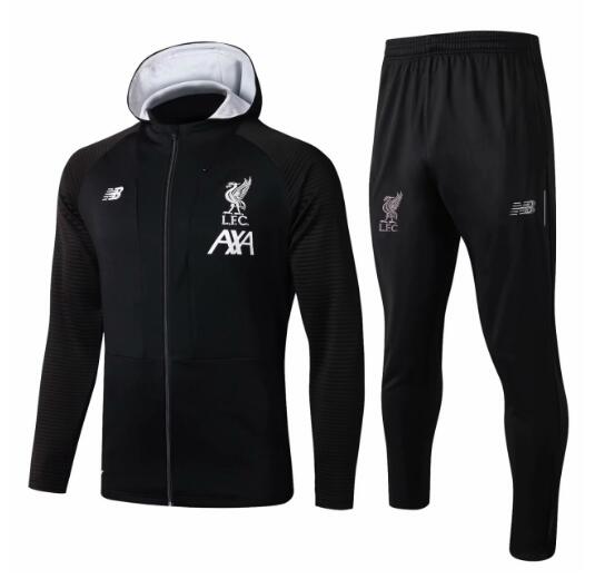 19-20 Liverpool Black Training Kit (Hoodie Jacket+Trouser)